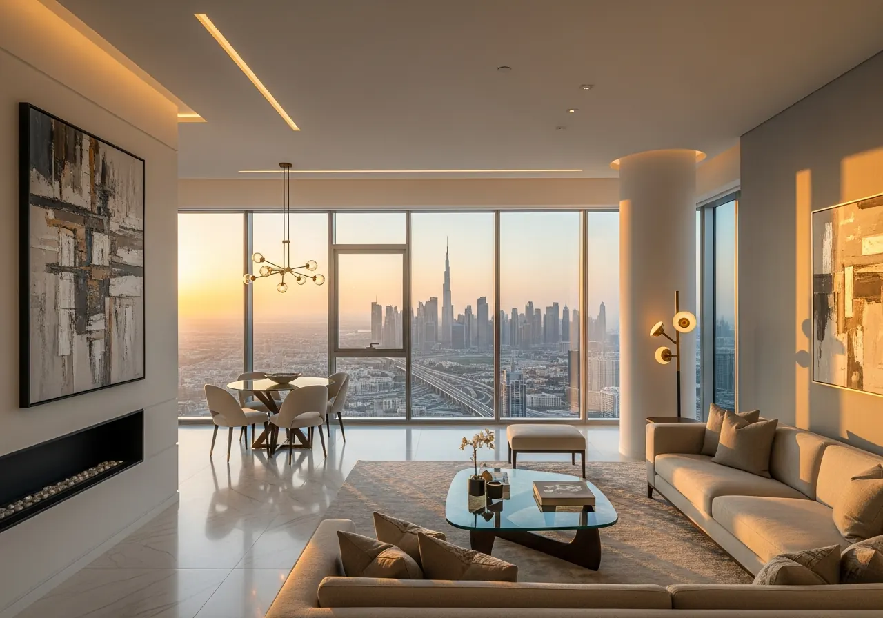 Apartment interior in a Gulf high-rise