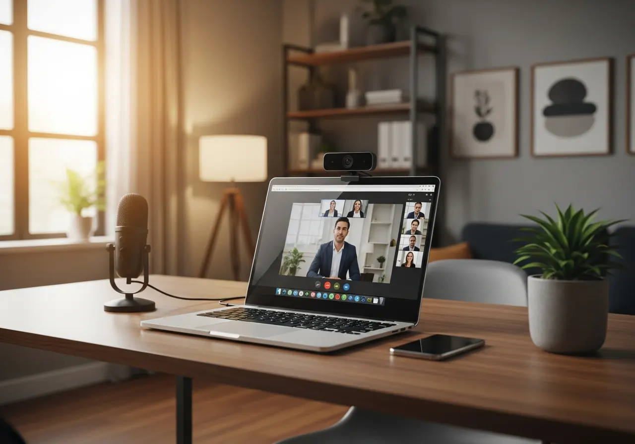 Online consultation on a laptop screen